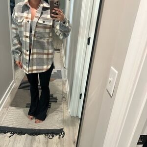 Plaid Button-Up Shacket